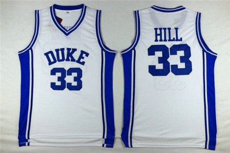 Maillot De Basket NCAA Duke University Grant Hill 33 Blanc
